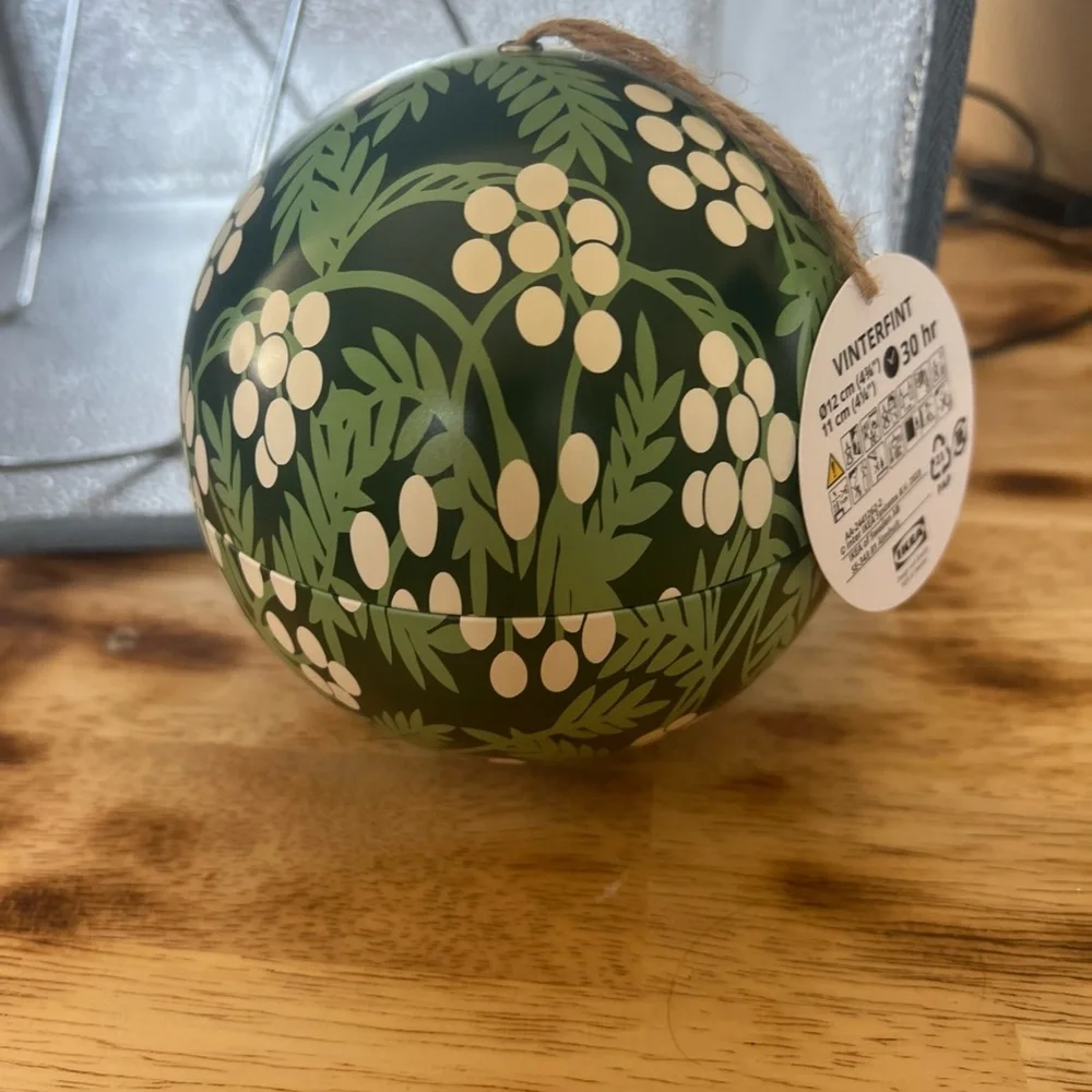 IKEA 2 wick Boho Style Candle w Lid